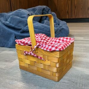 Woven Costume Prop Picnic Basket